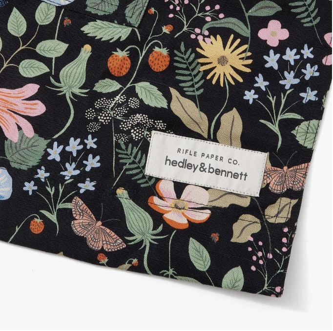 Hedley & Bennett The Pinafore Apron - Rifle Paper Co - Strawberry Fields