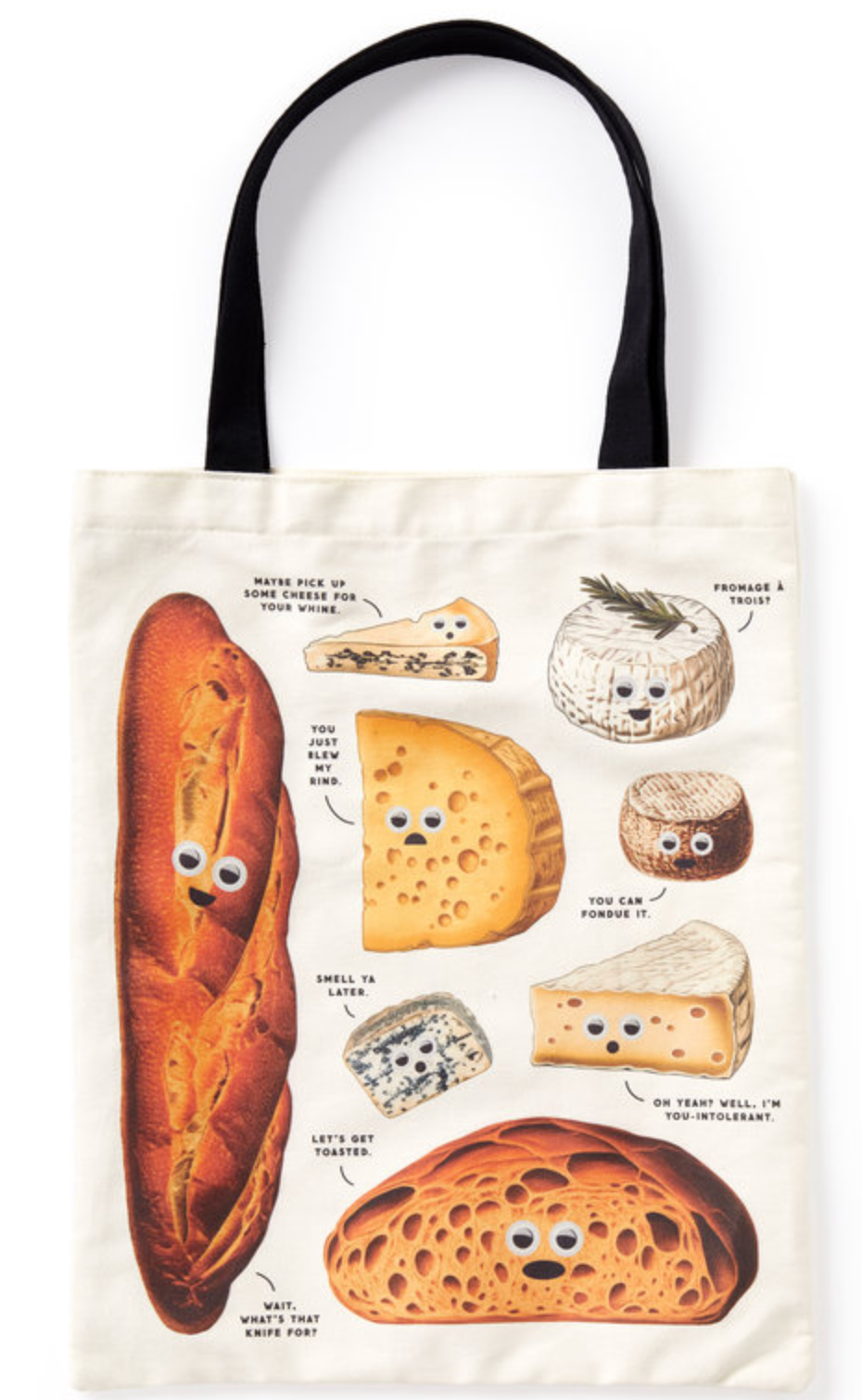 Googly Food Canvas Tote