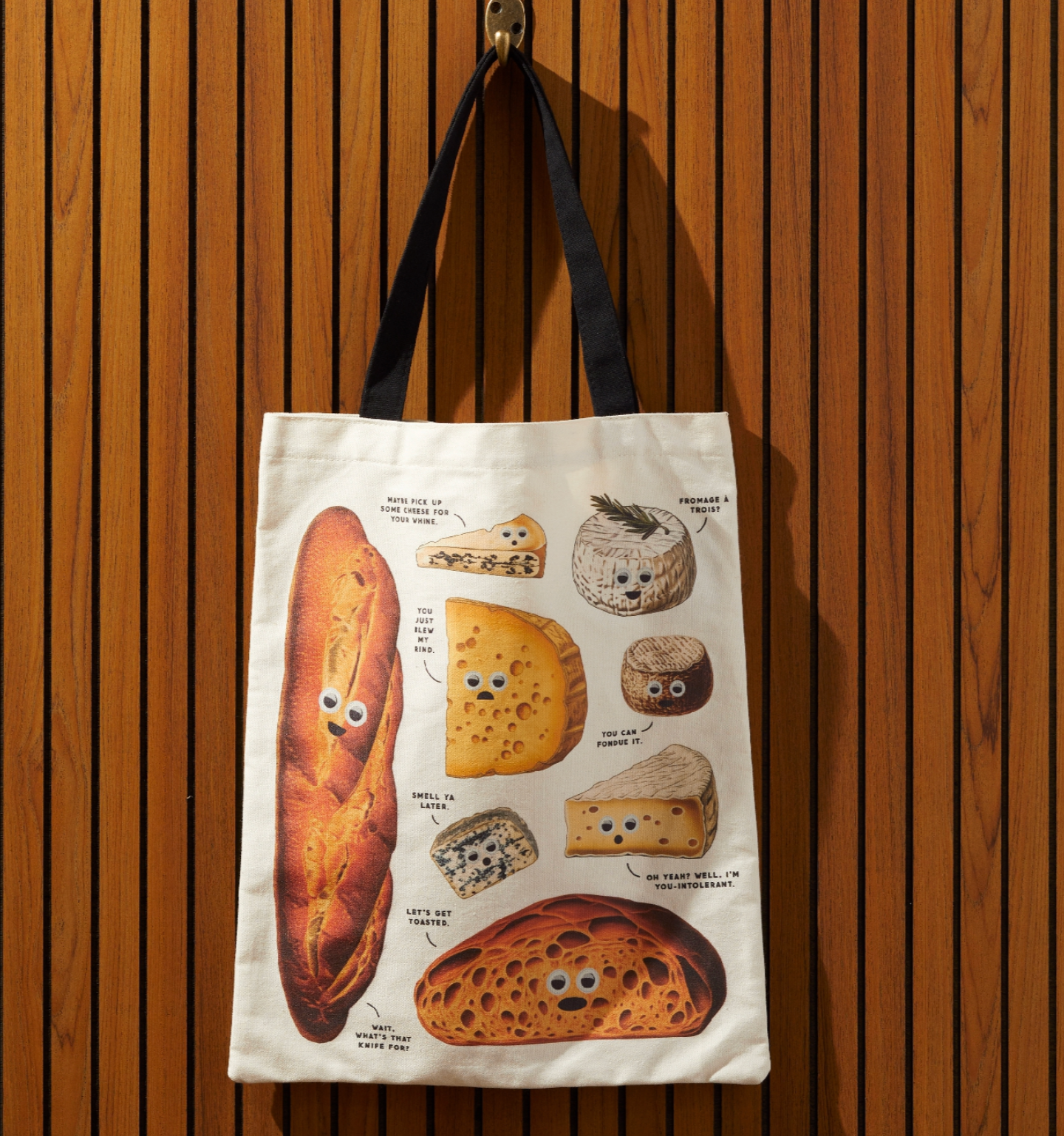 Googly Food Canvas Tote