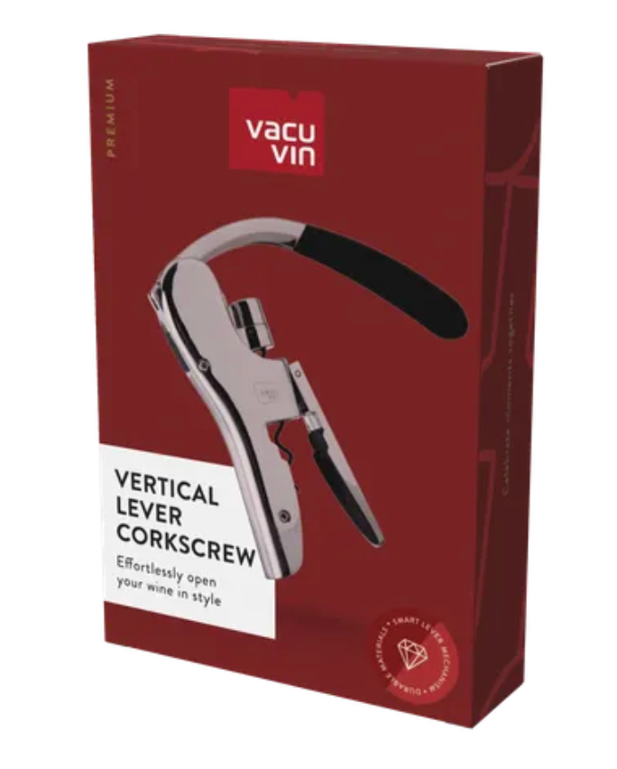 Vacu Vin Corkscrew Vertical Lever - Black