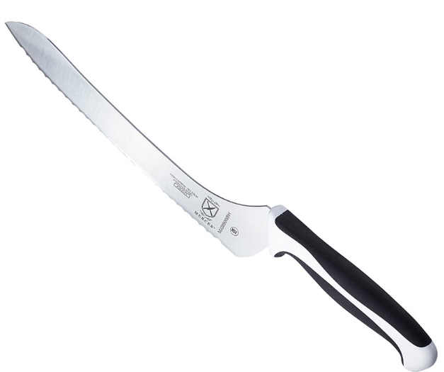 Wavy Edge Offset Bread Knife - White