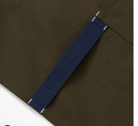 Hedley & Bennett The Big Apron - Olive Green Navy Straps