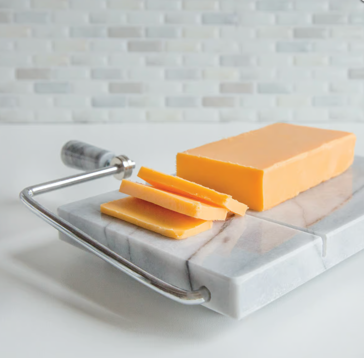 White Marble Cheese Slicer