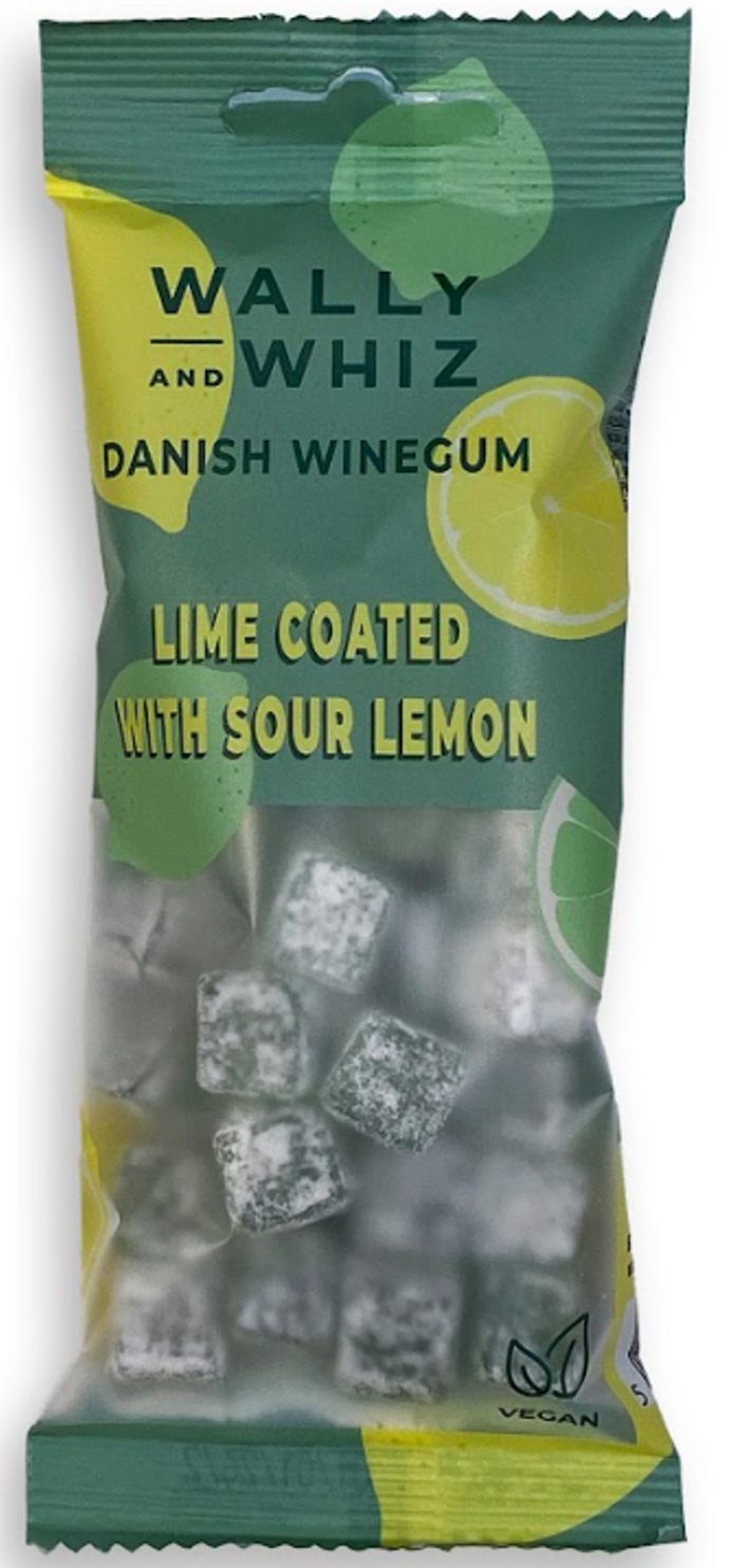 Wally & Whiz Lime Winegum with Sour Lemon Pouch 56g