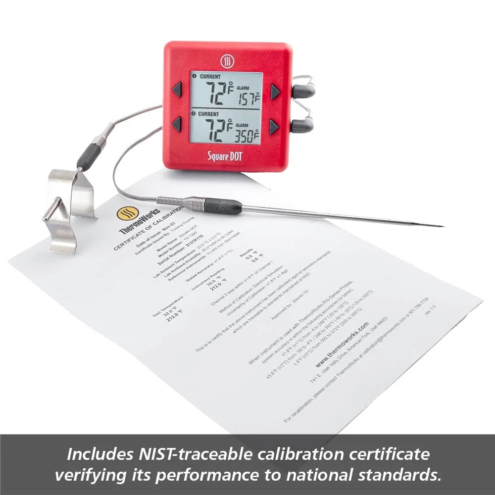 ThermoWorks Square DOT Alarm Thermometer