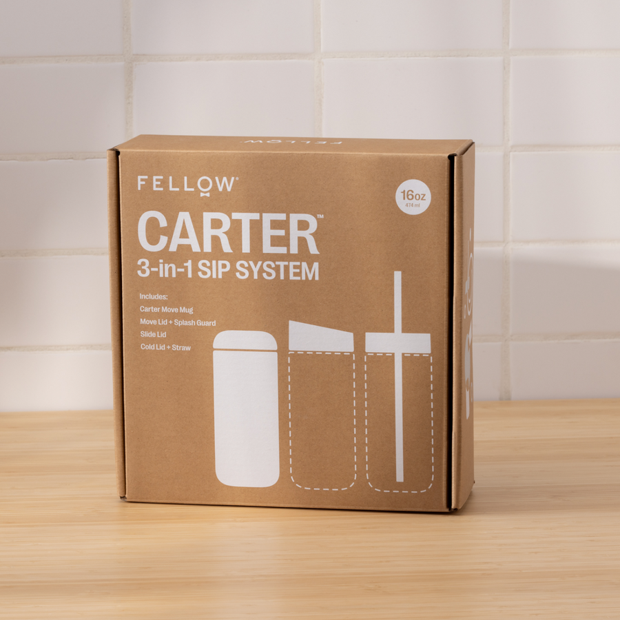 Fellow Carter 3-in-1 Sip System - Matte White 16oz/473ml