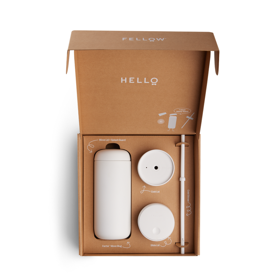 Fellow Carter 3-in-1 Sip System - Matte White 16oz/473ml