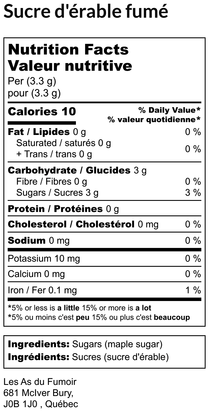Smoked Maple Sugar - 50g
