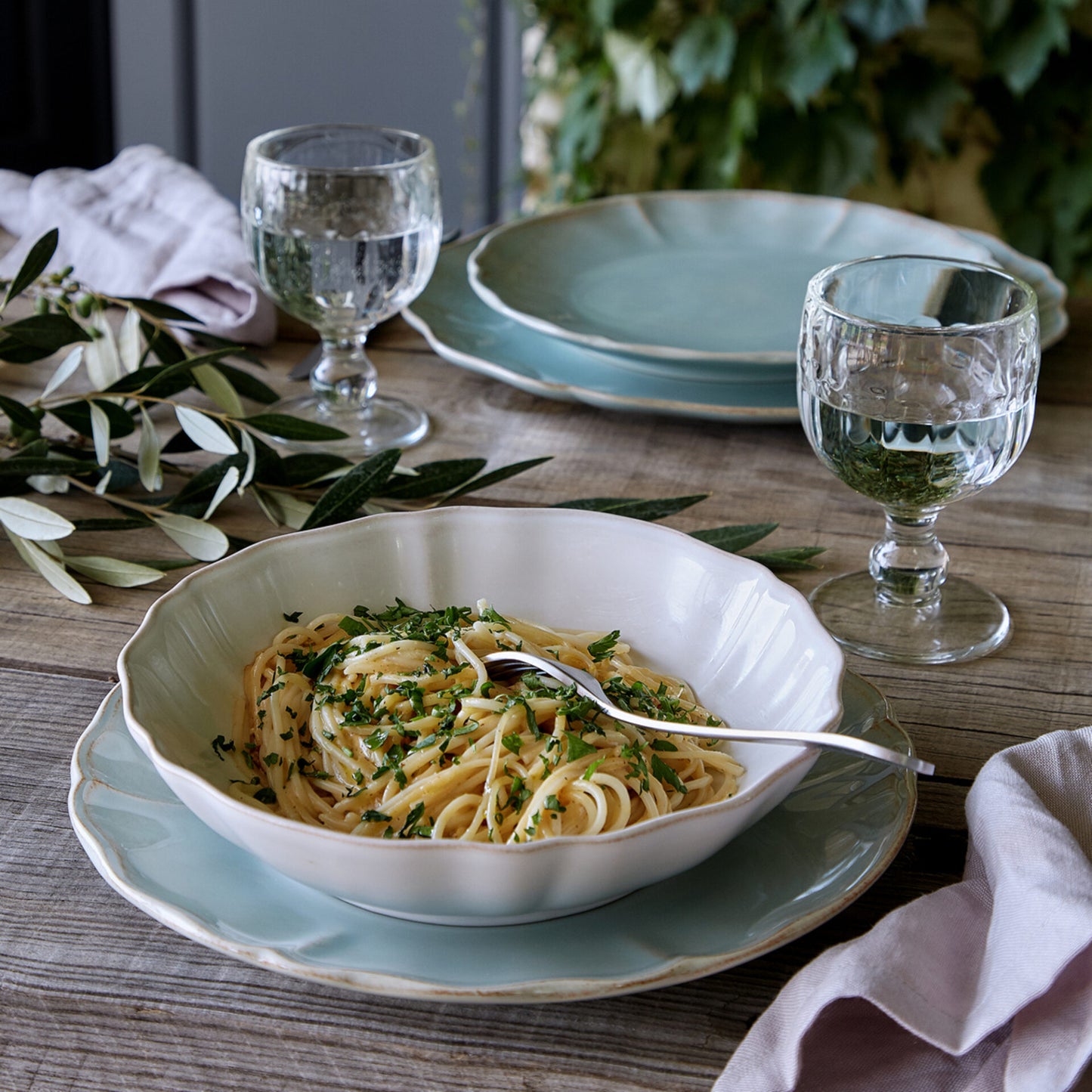 Costa Nova Alentejo Pasta Bowl White - 9in