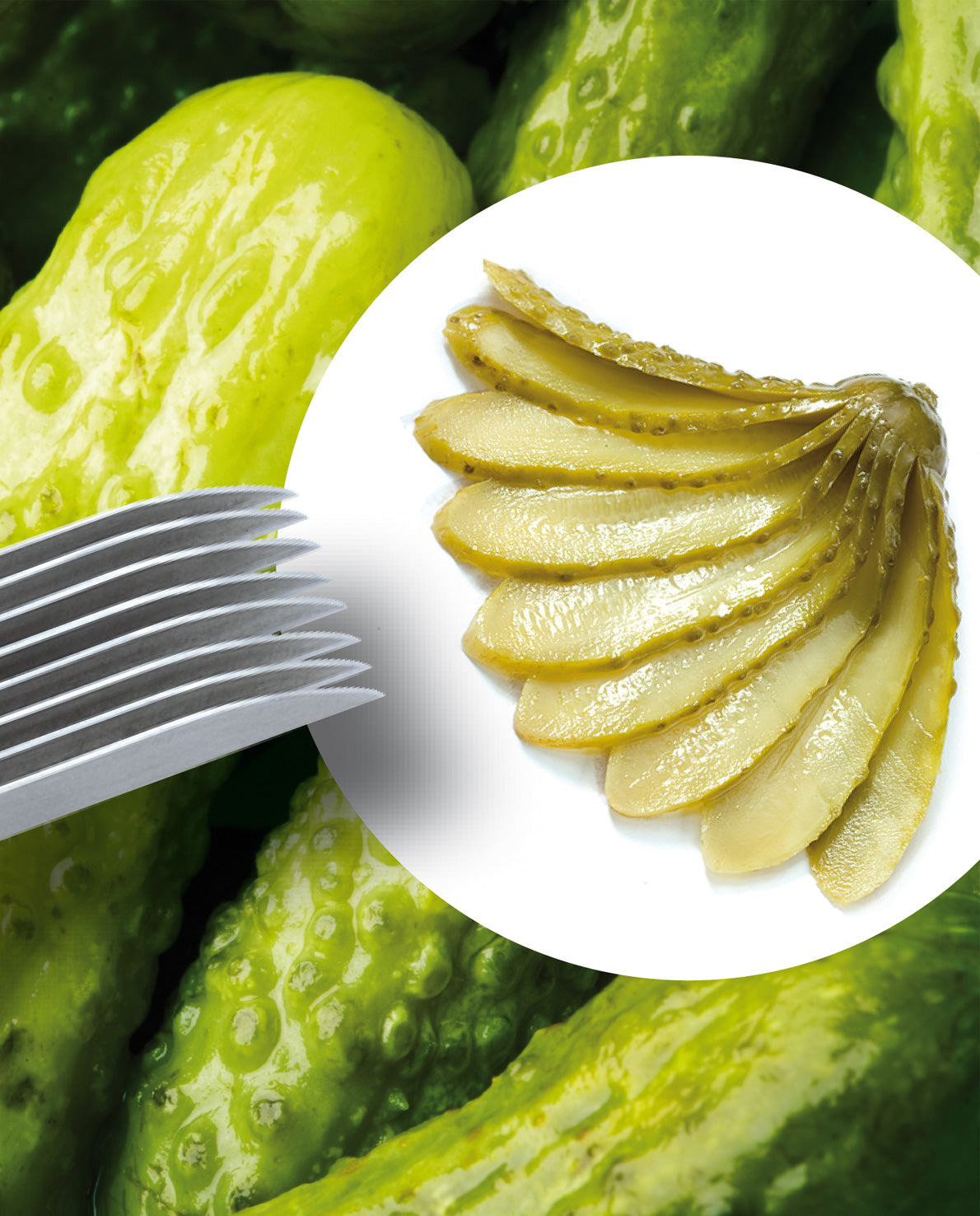 TRIANGLE Green Grip 8-In-1 Blades Pickle Cutter