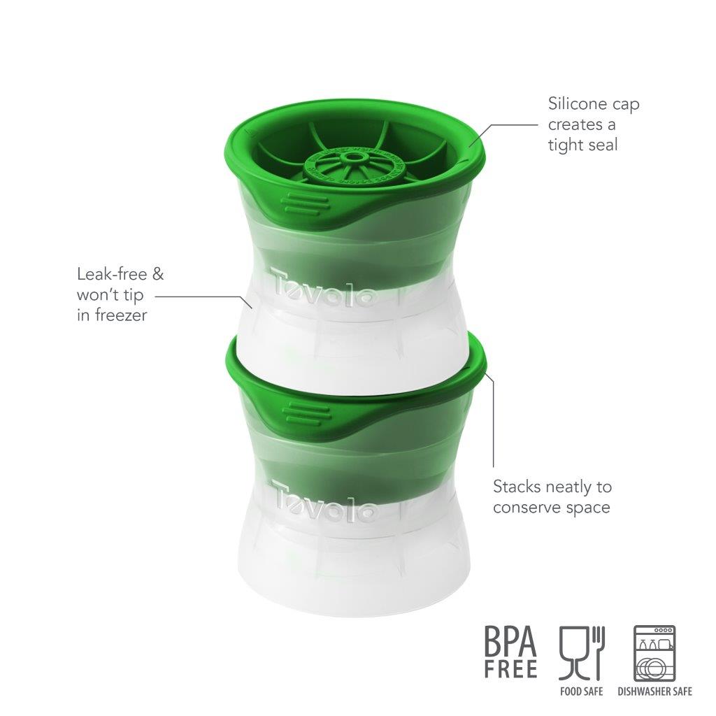 Tovolo Golf Ball Ice Molds S/2 - Spring Green