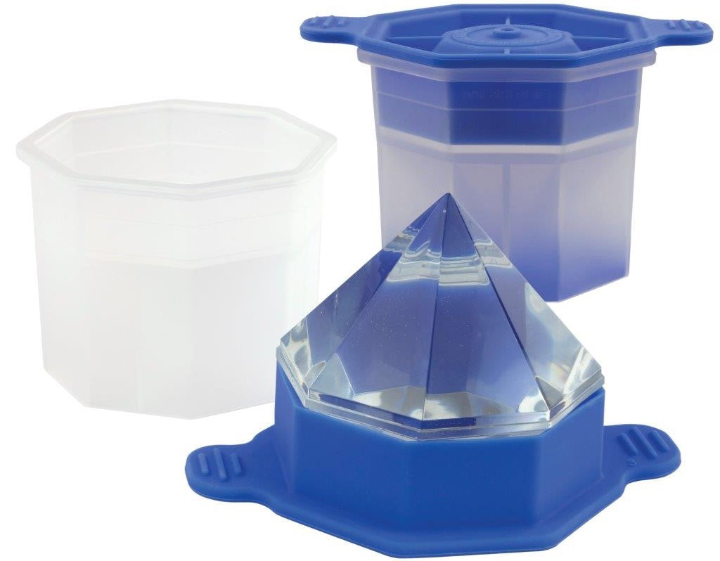 Tovolo Faceted Diamond Ice Mold S/2 - Capri Blue