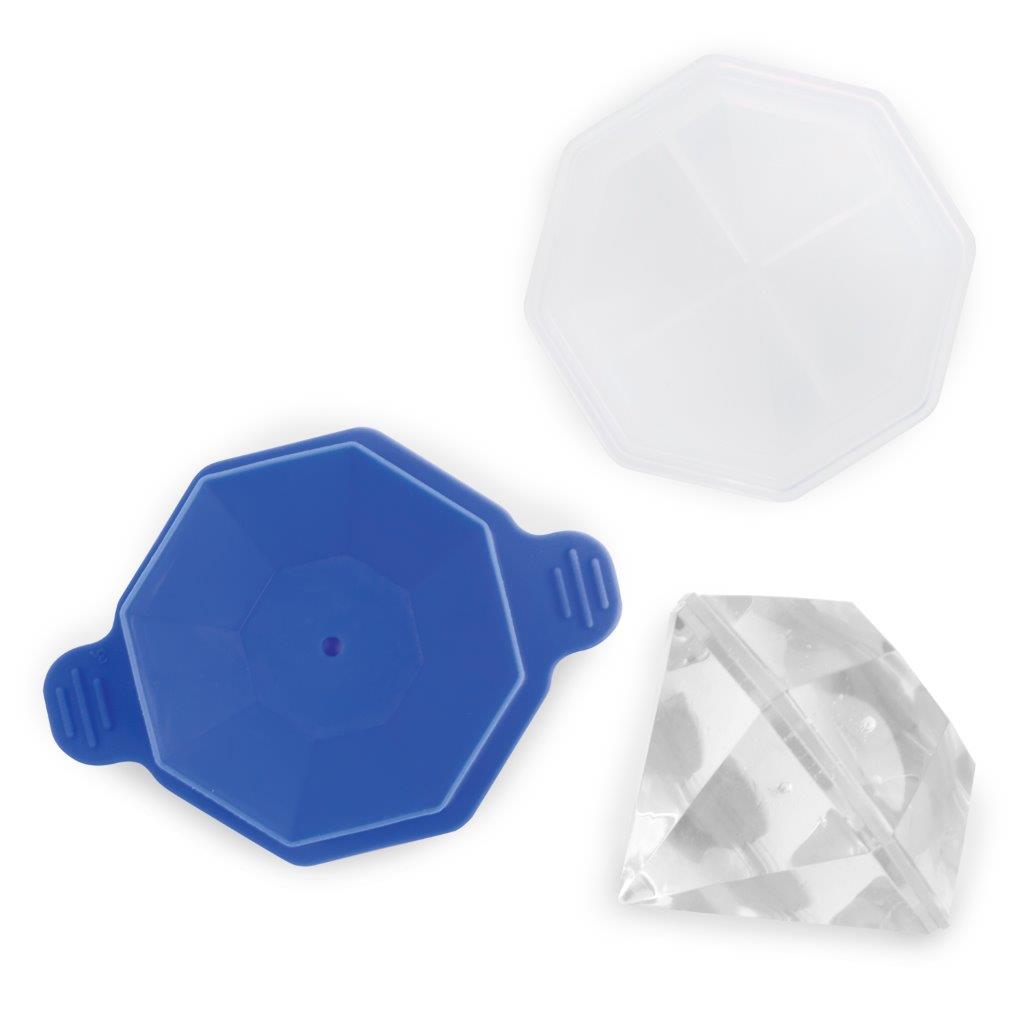 Tovolo Faceted Diamond Ice Mold S/2 - Capri Blue