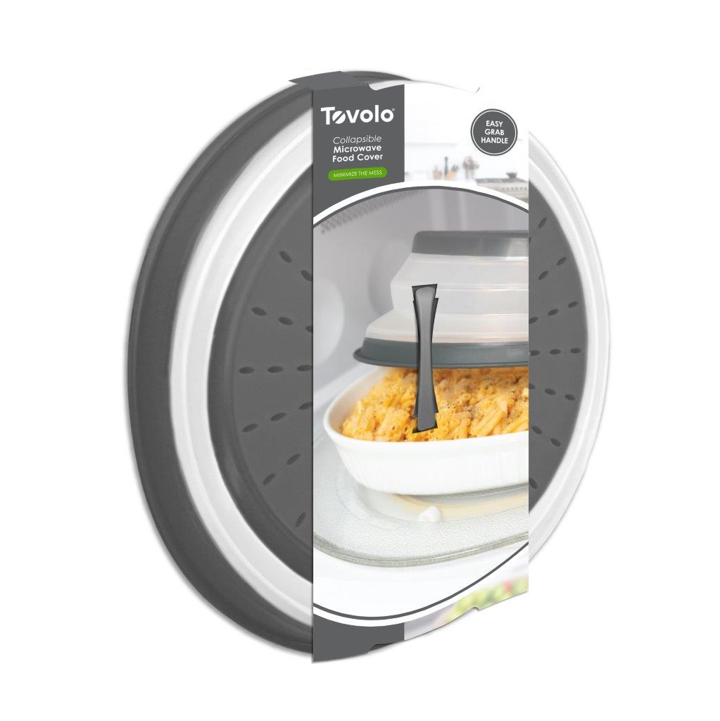 TOVOLO Microwave Collapsible Food Cover LG - Charcoal