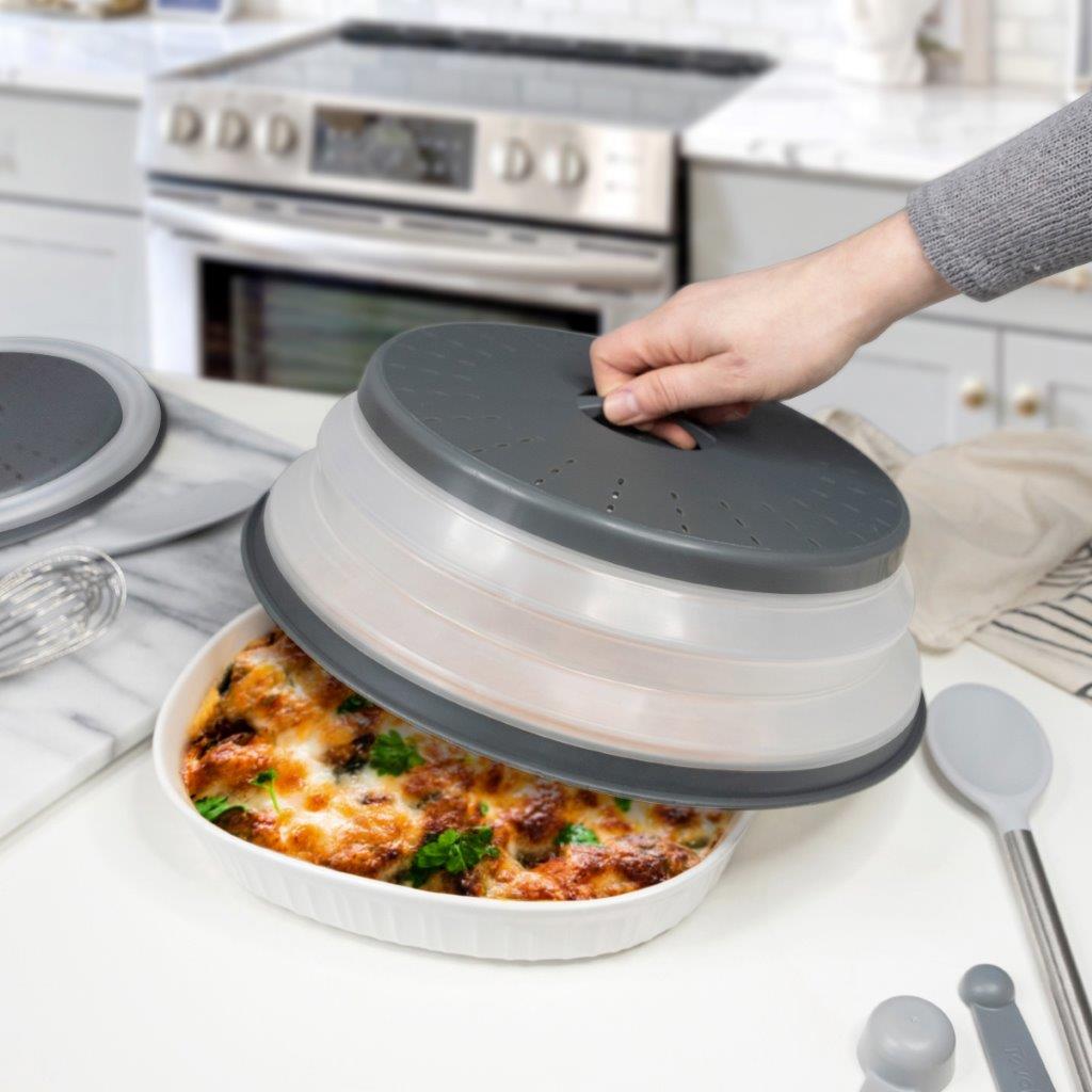 TOVOLO Microwave Collapsible Food Cover LG - Charcoal