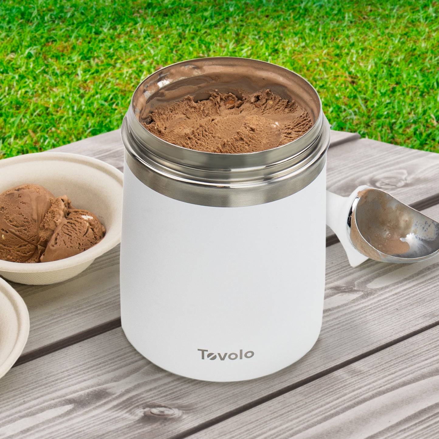 TOVOLO S/S Hot and Cold Tub 1.5QT - White