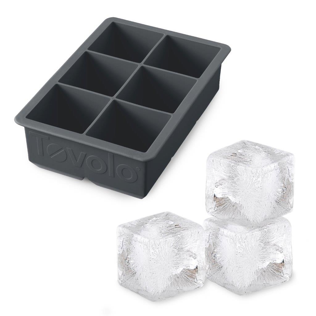 TOVOLO® King Cube Silicone Ice Tray - Charcoal