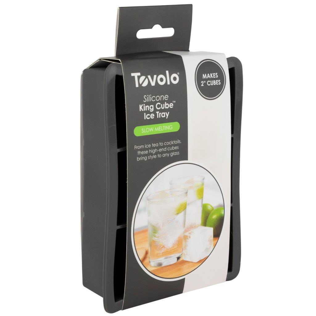 TOVOLO® King Cube Silicone Ice Tray - Charcoal