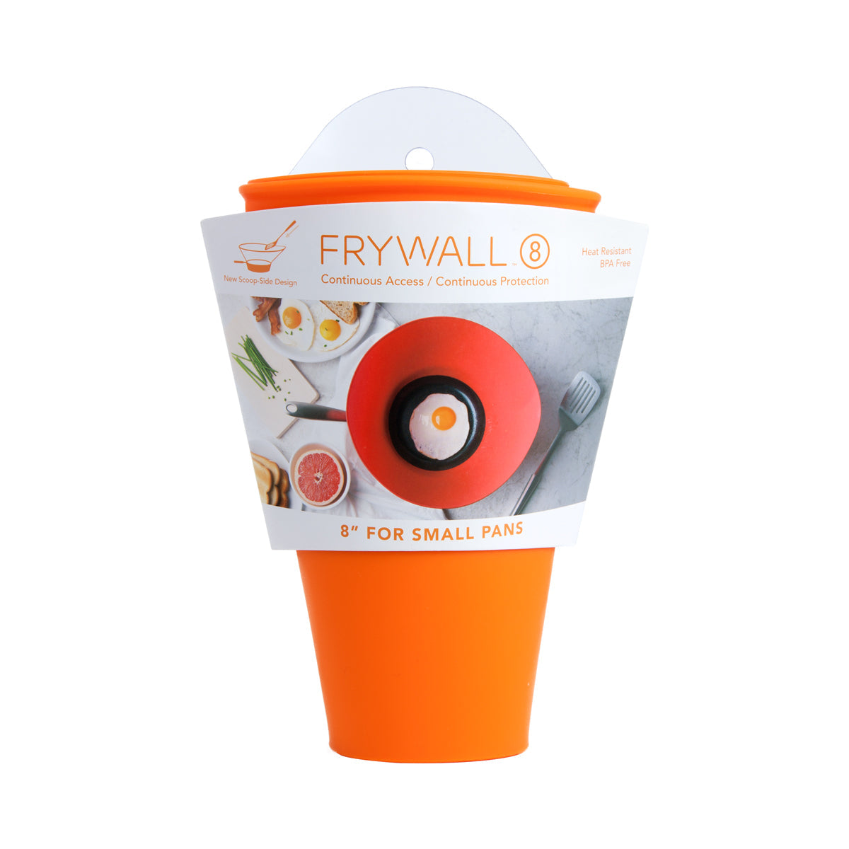 Frywall 8" Splatter Guard Orange
