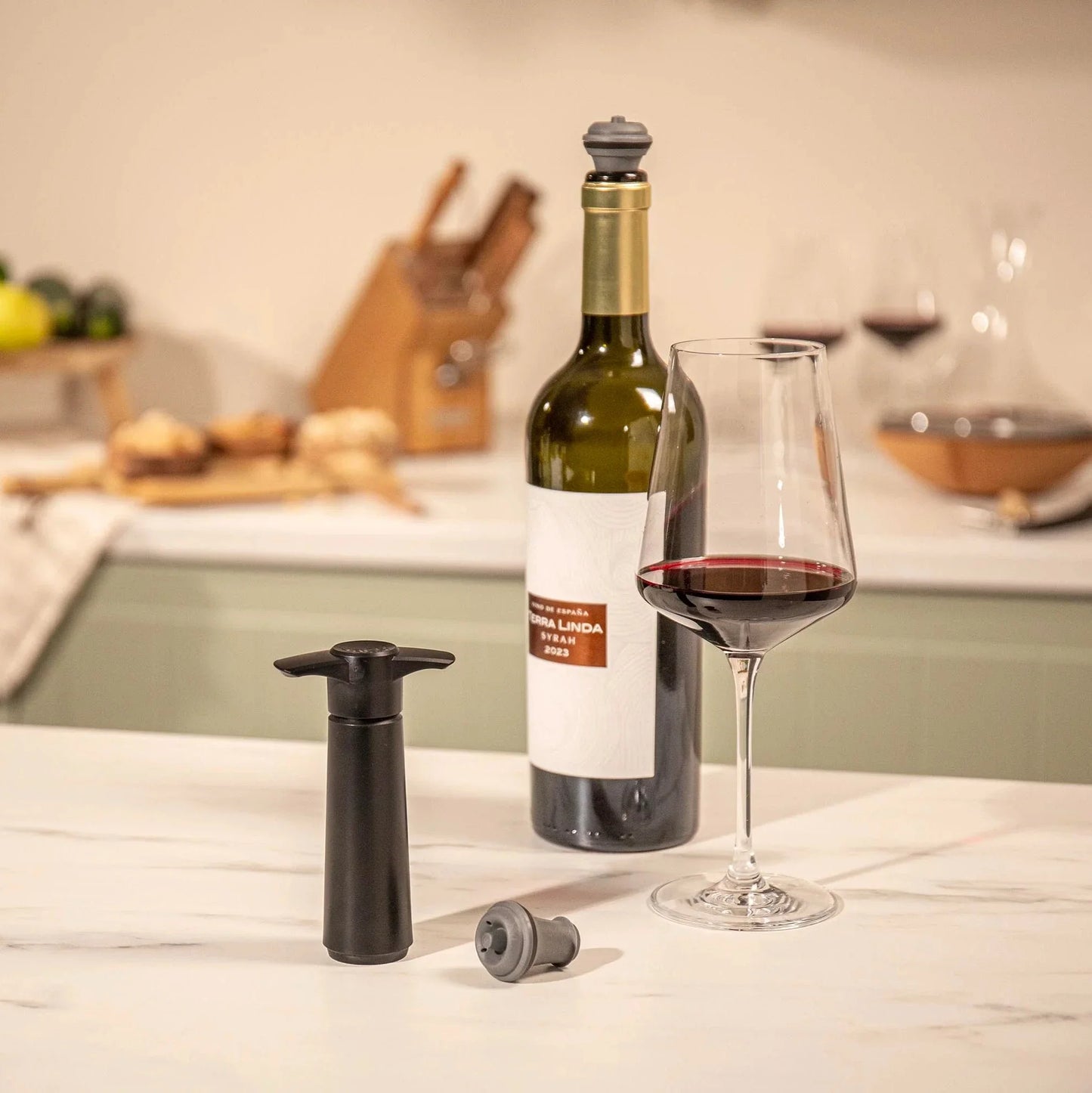 Vacu Vin Vacuum Wine Stopper 6 Pack - Gray