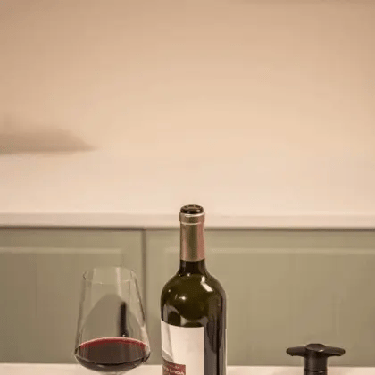 Vacu Vin Wine Saver Set 2/ST Black (1 Pump, 1 Wine Stopper)