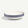 Made In 10" Entrée Bowls 4pc - White with Navy Rim