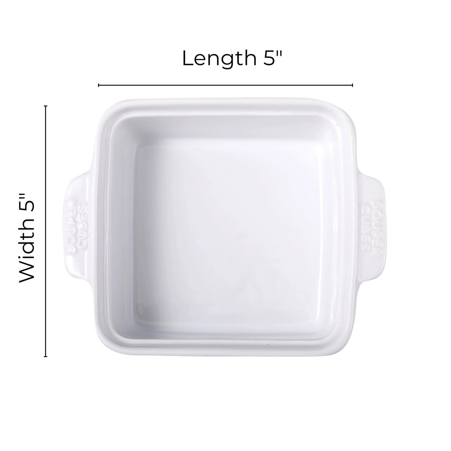 Souper Cube Ceramic Baking Dish 5" Square with Silicone Covers 2pk