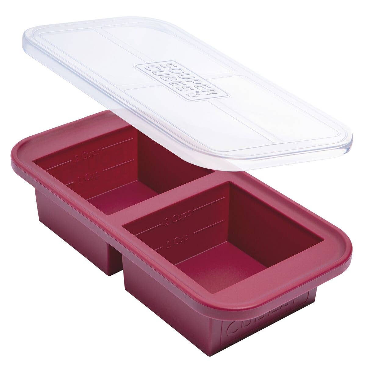Souper Cubes Freezing Tray 2 Cup Cranberry