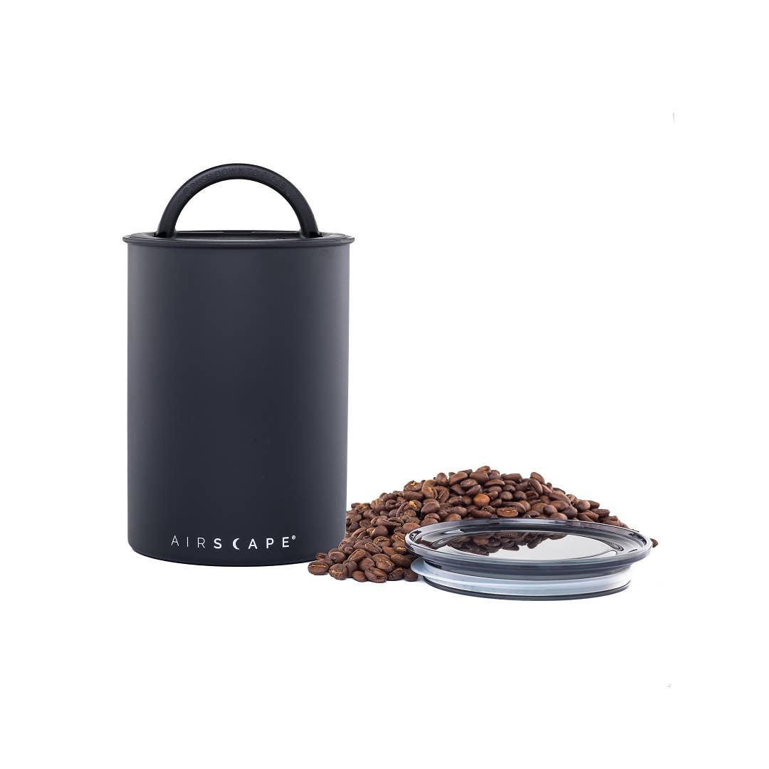 Airscape 250g Classic Stainless Steel Canister: Charcoal - Matte Black