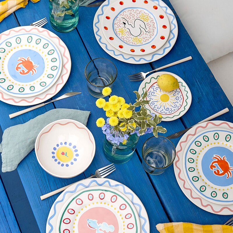 Costa Nova Summer Bliss Salad/Dessert Plate - Crab (40% off at checkout)