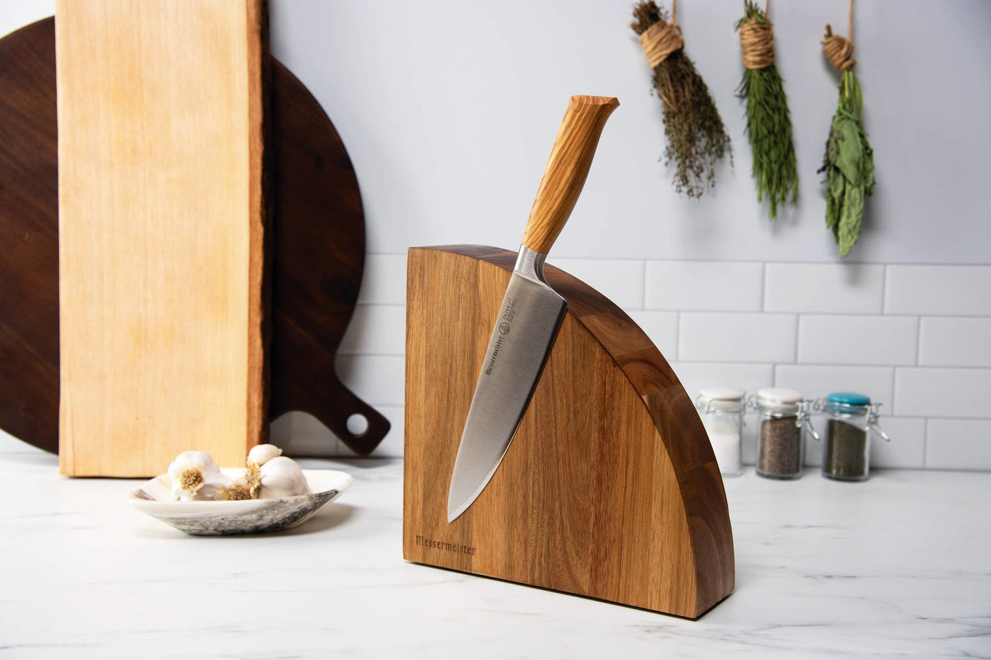 Acacia Magnetic Knife Block