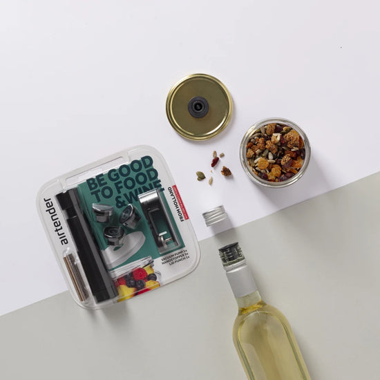 Airtender Food & Wine Vacuum Blister Pack Vacuum Set