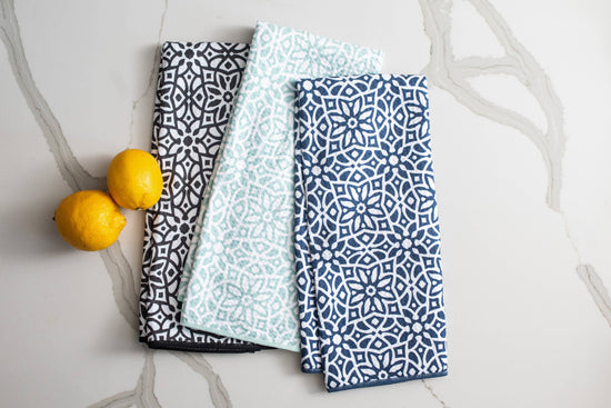 Anywhere Towel - Tiles in Black