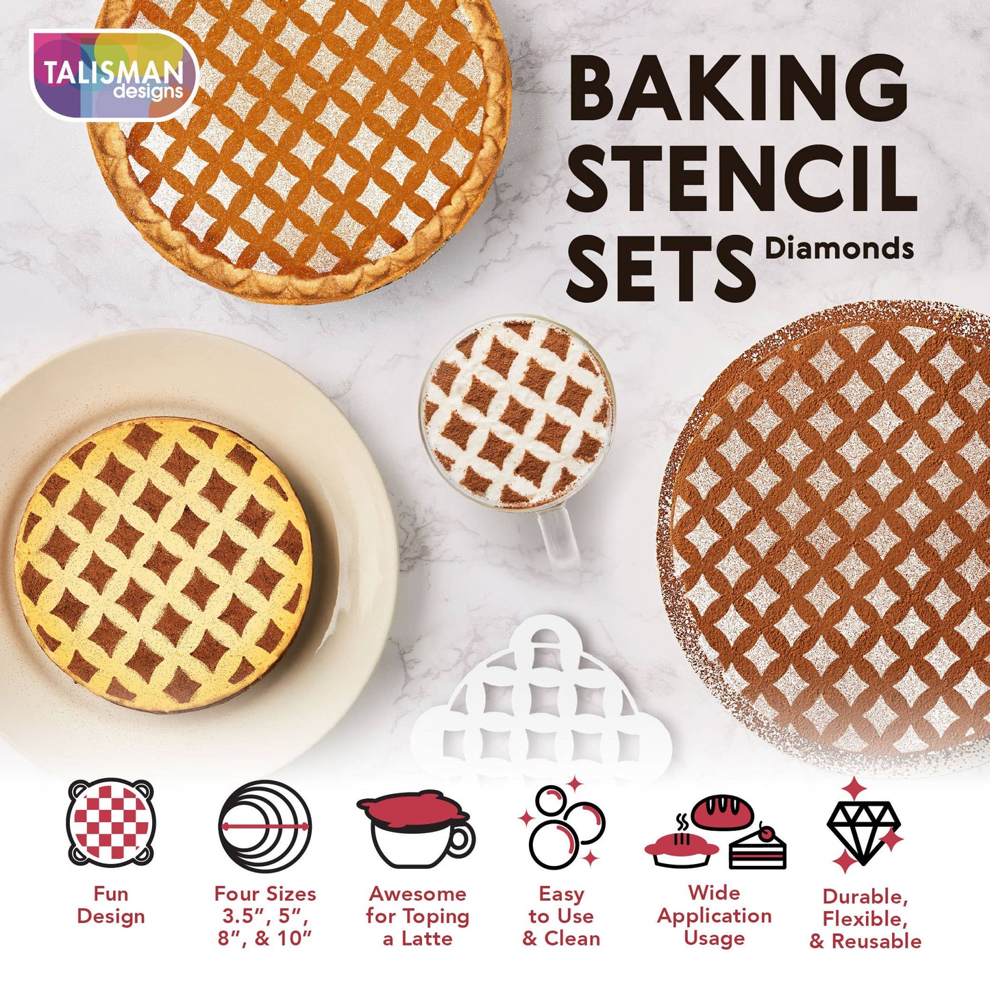 Baking Stencil Set - Diamonds