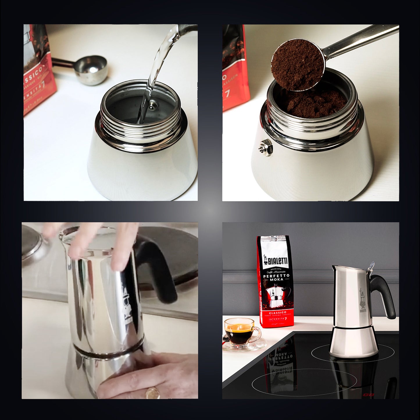 Bialetti Venus 2-Cup (Induction compatible with induction plate)