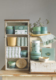 Bowl Stamped 4" - Ochre Lines