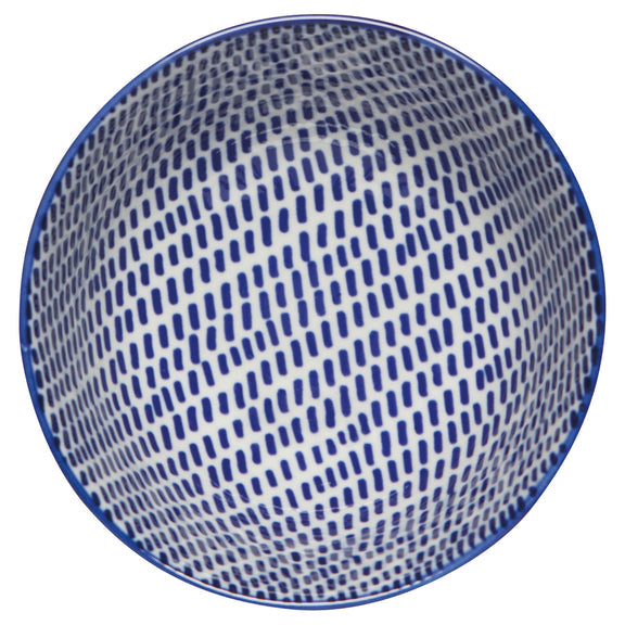 Bowl Stamped 4" - Orange Blue Blossom