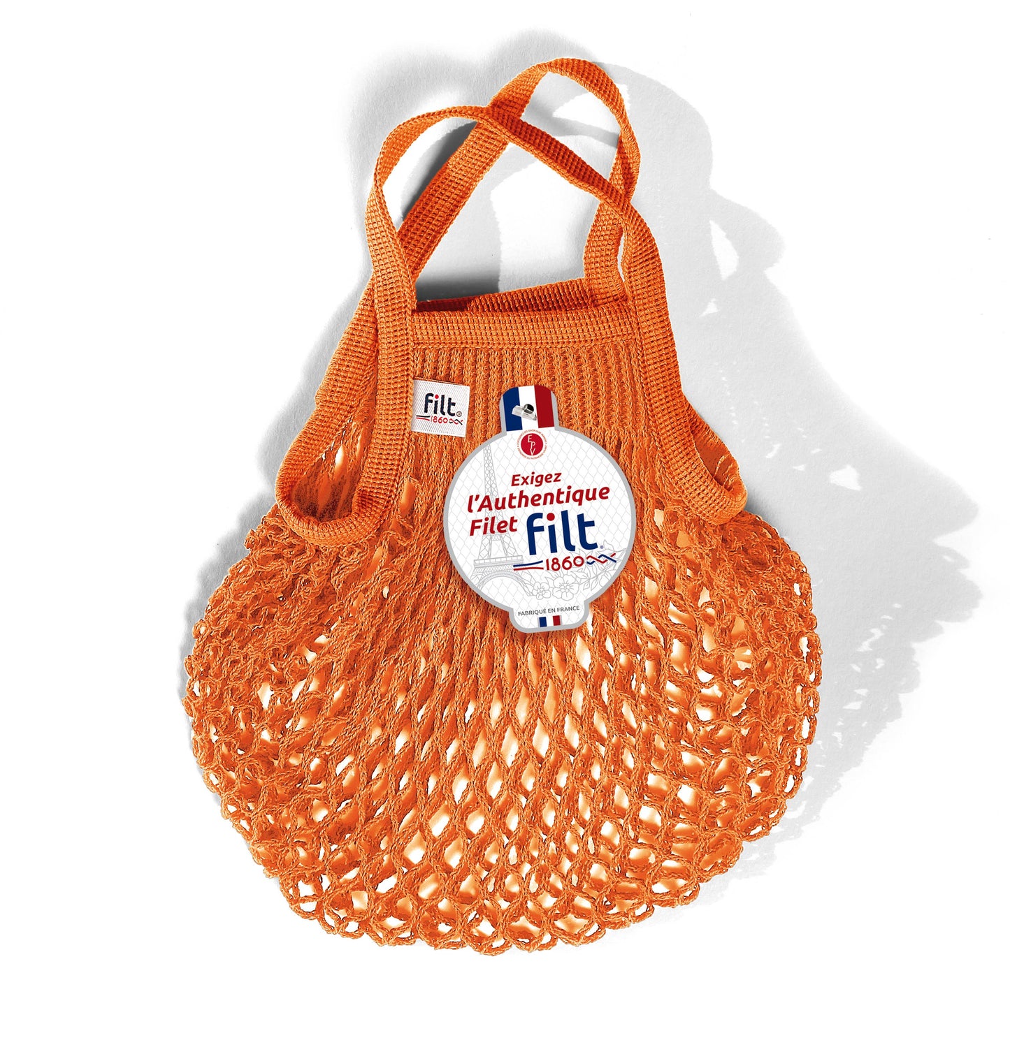 Net Shopping Bag Orange Azteque size mini