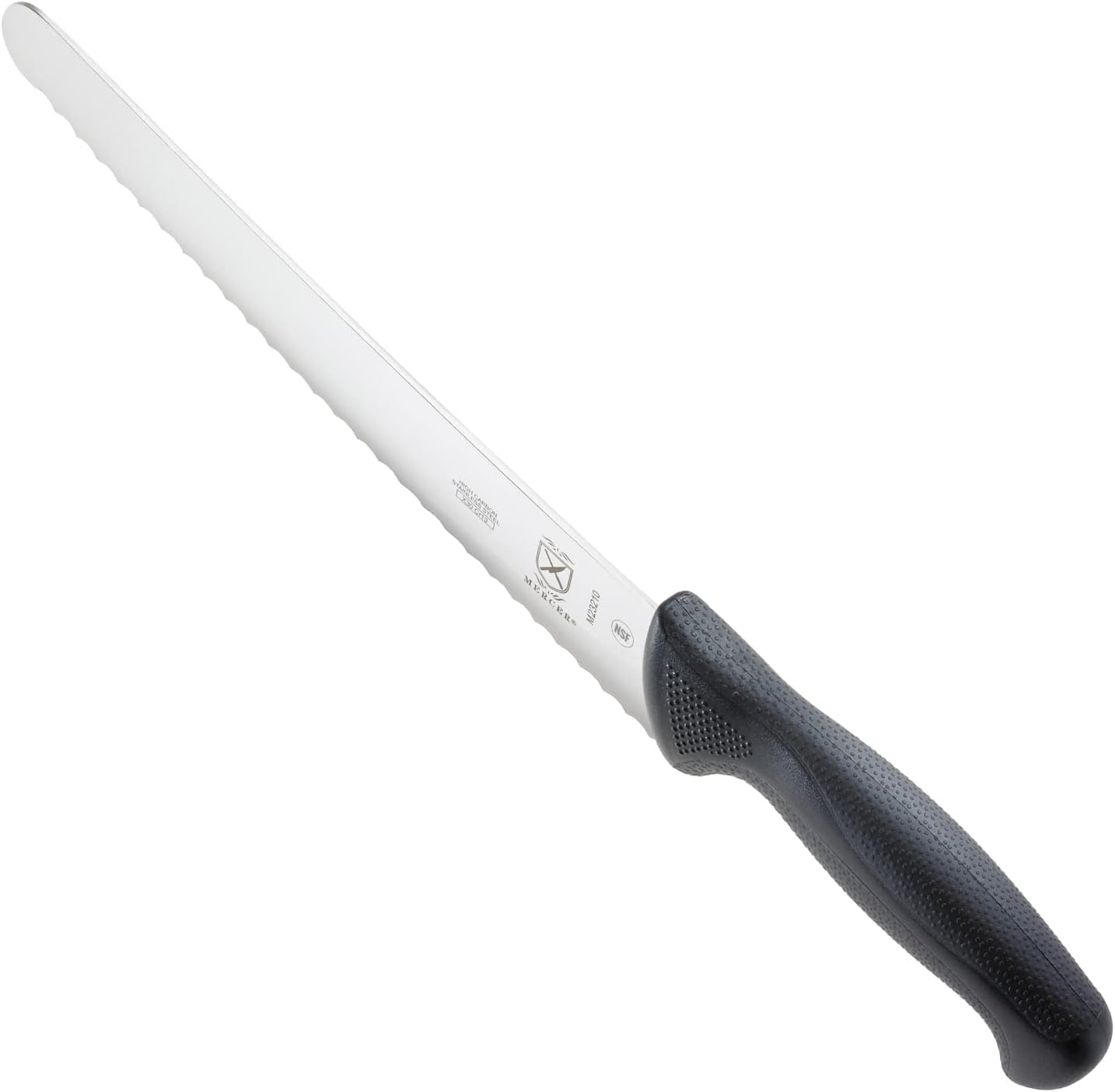 Mercer Millennia Black Handle 10" Wide Wavy Edge Bread Knife