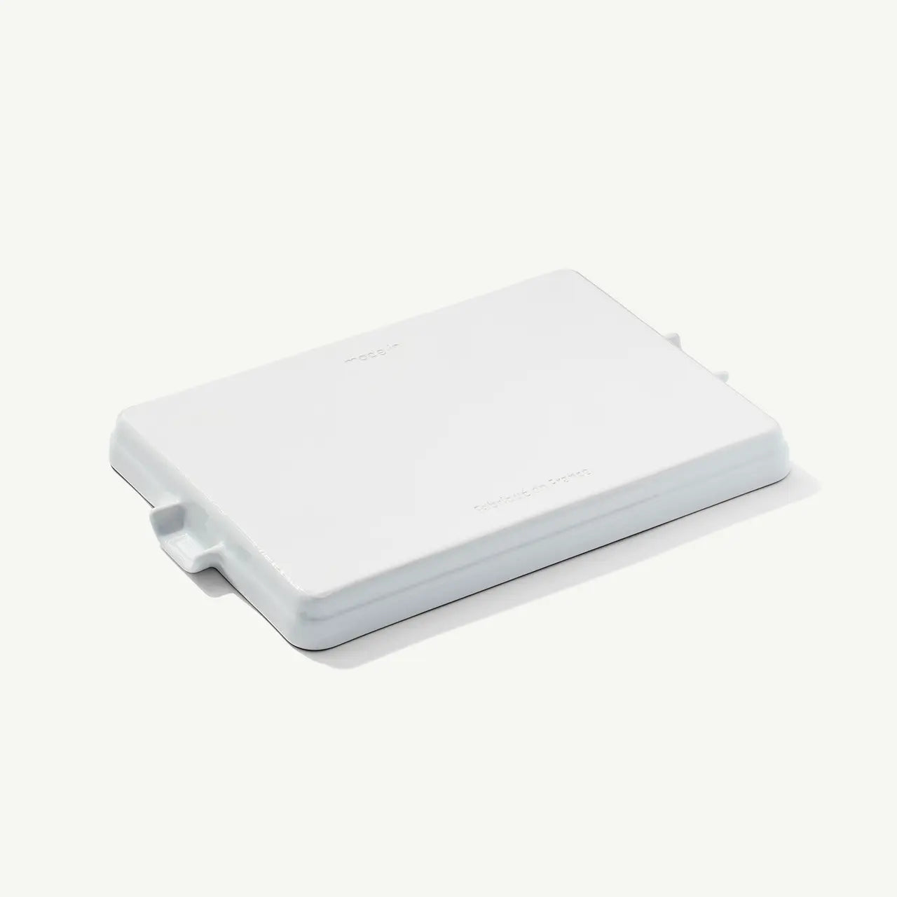 Made In 9x13" Baking Slab - White with Navy Rim