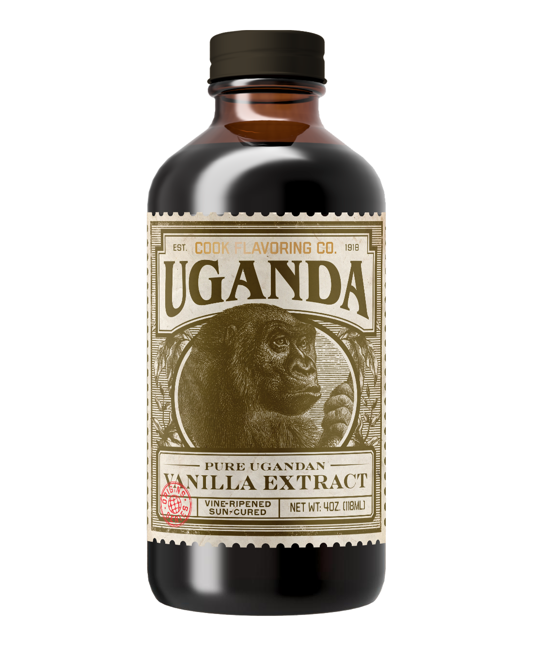 Single Origin Pure Ugandan Vanilla Extract - 118ml/4oz