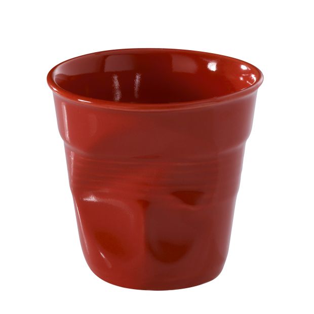 Crumpled Cappuccino Cup - Pepper Red 6.5oz