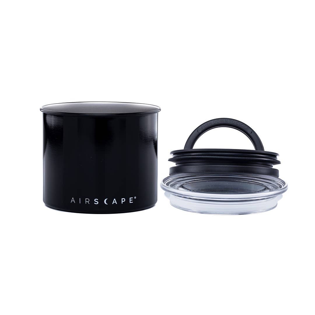 Airscape 250g Classic Stainless Steel Canister: Charcoal - Matte Black