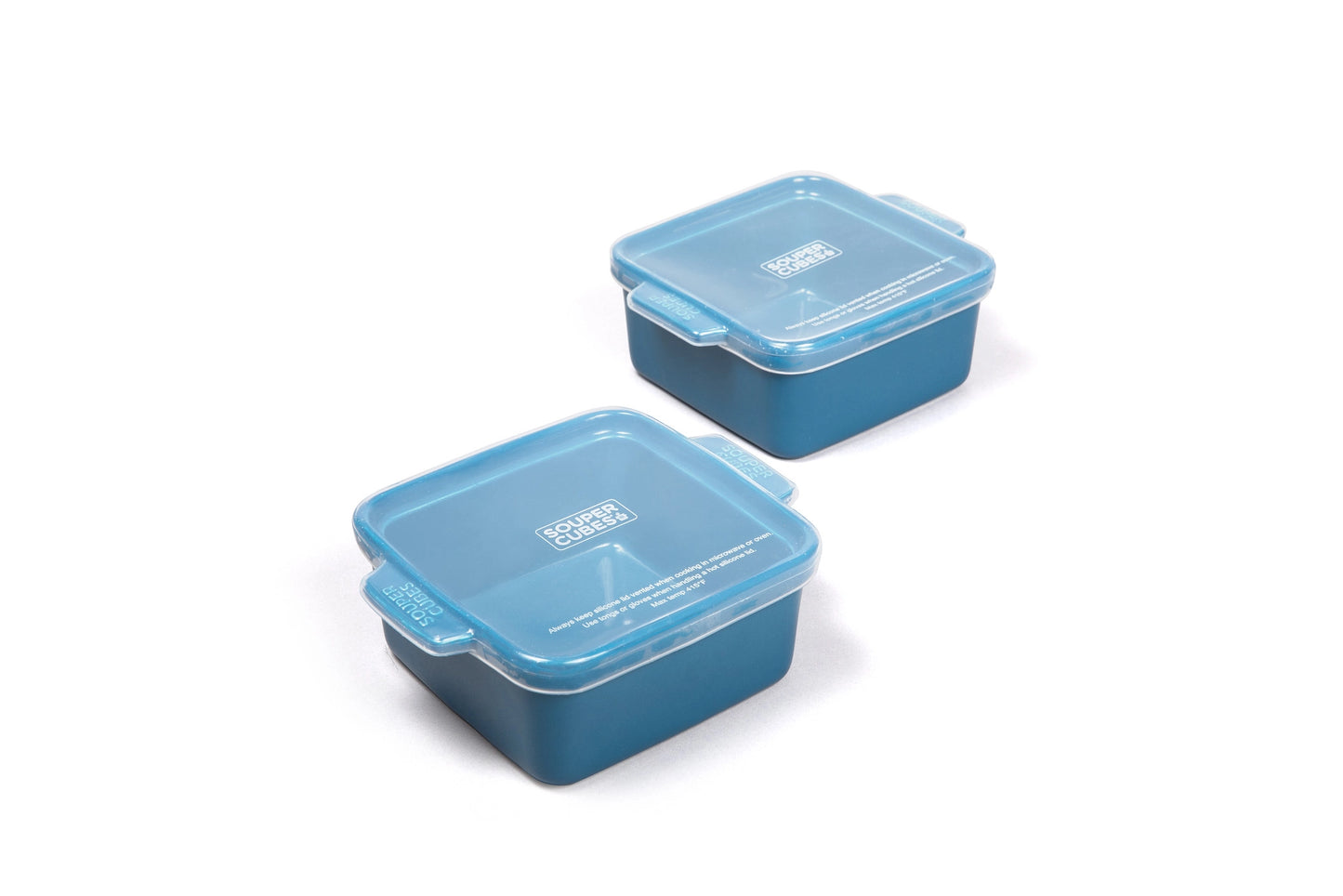 Souper Cube Ceramic Baking Dish 5" Square with Silicone Covers 2pk