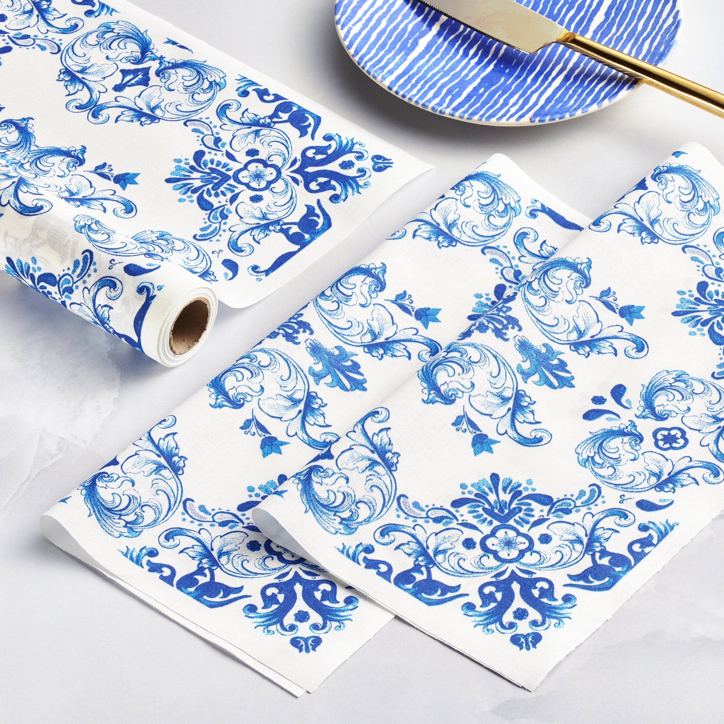 CECI X MY DRAP Mediterranean Tile Cotton Cocktail Napkins