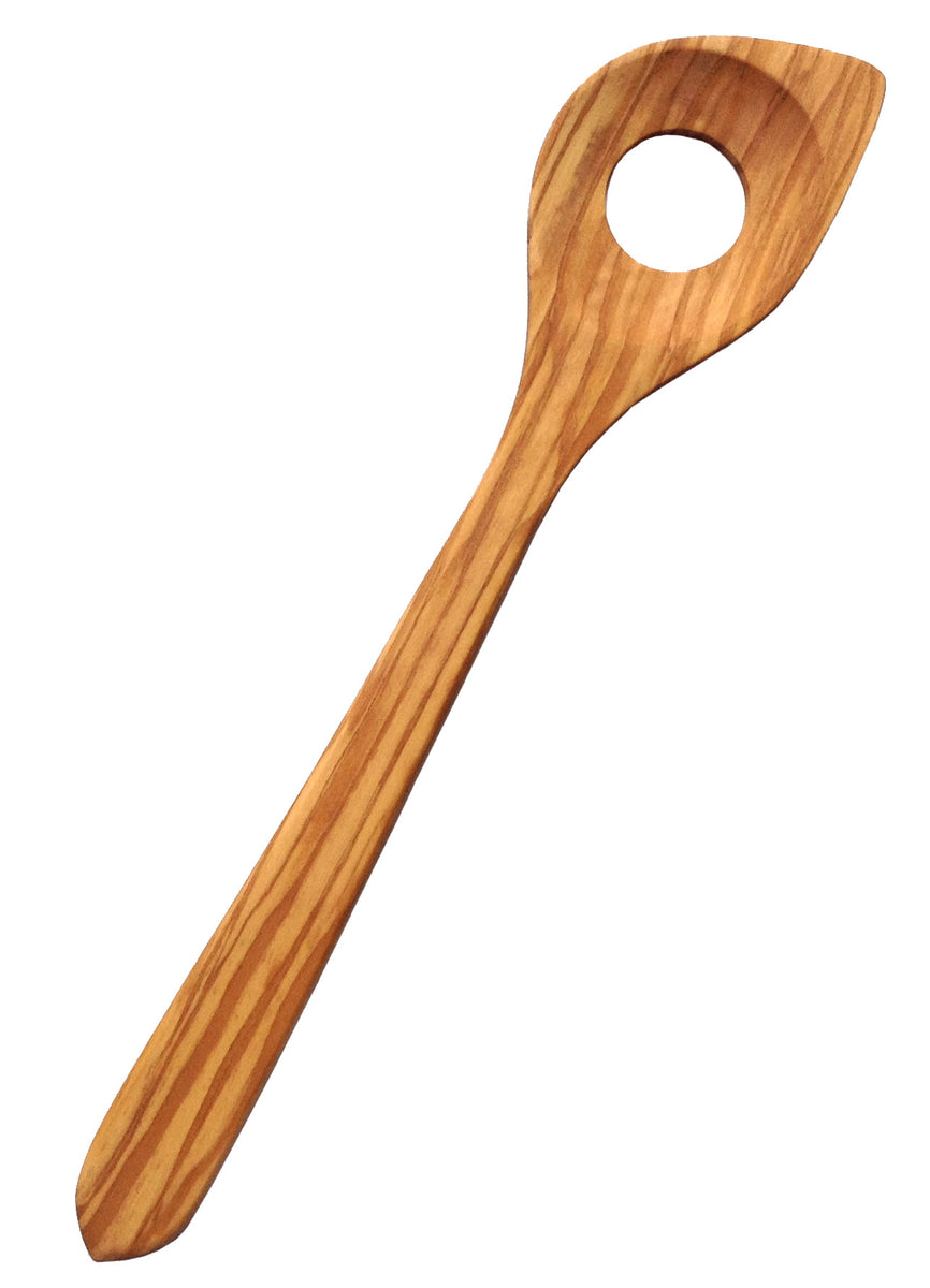 ARTE IN OLIVO Straight Pointed Spoon W/Hole 30cm – Maison Cookware ...