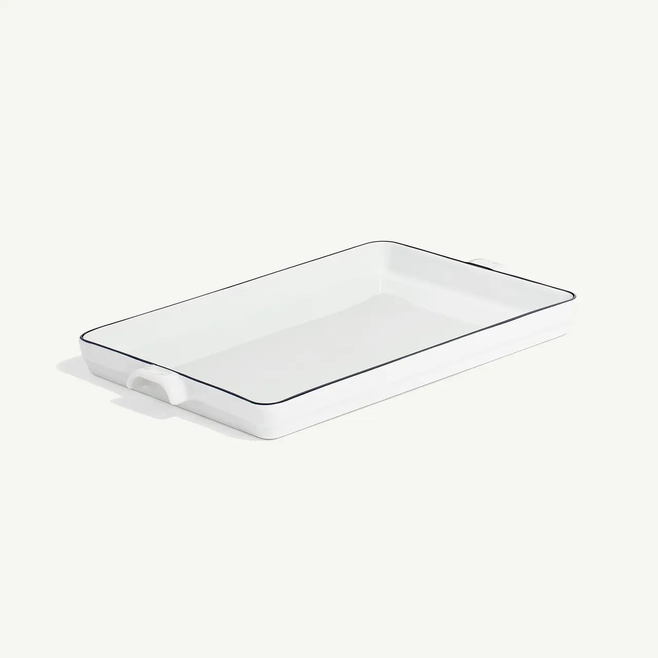 Made In 9x13" Baking Slab - White with Navy Rim