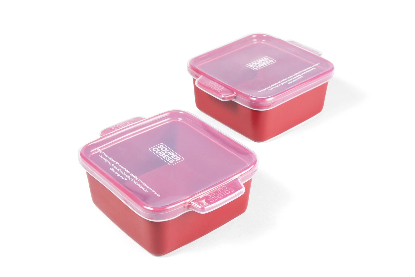 Souper Cube Ceramic Baking Dish 5" Square with Silicone Covers 2pk