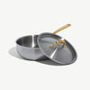 Made In 3 Qt Stainless Steel Saucier with Antique Brass Handle