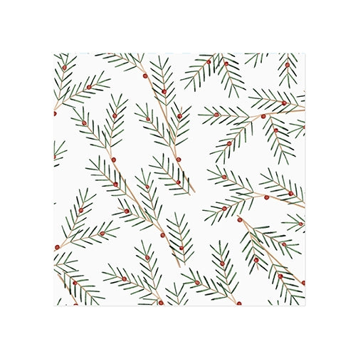 Slim Holly Pulp Cocktail Napkins 21/pk